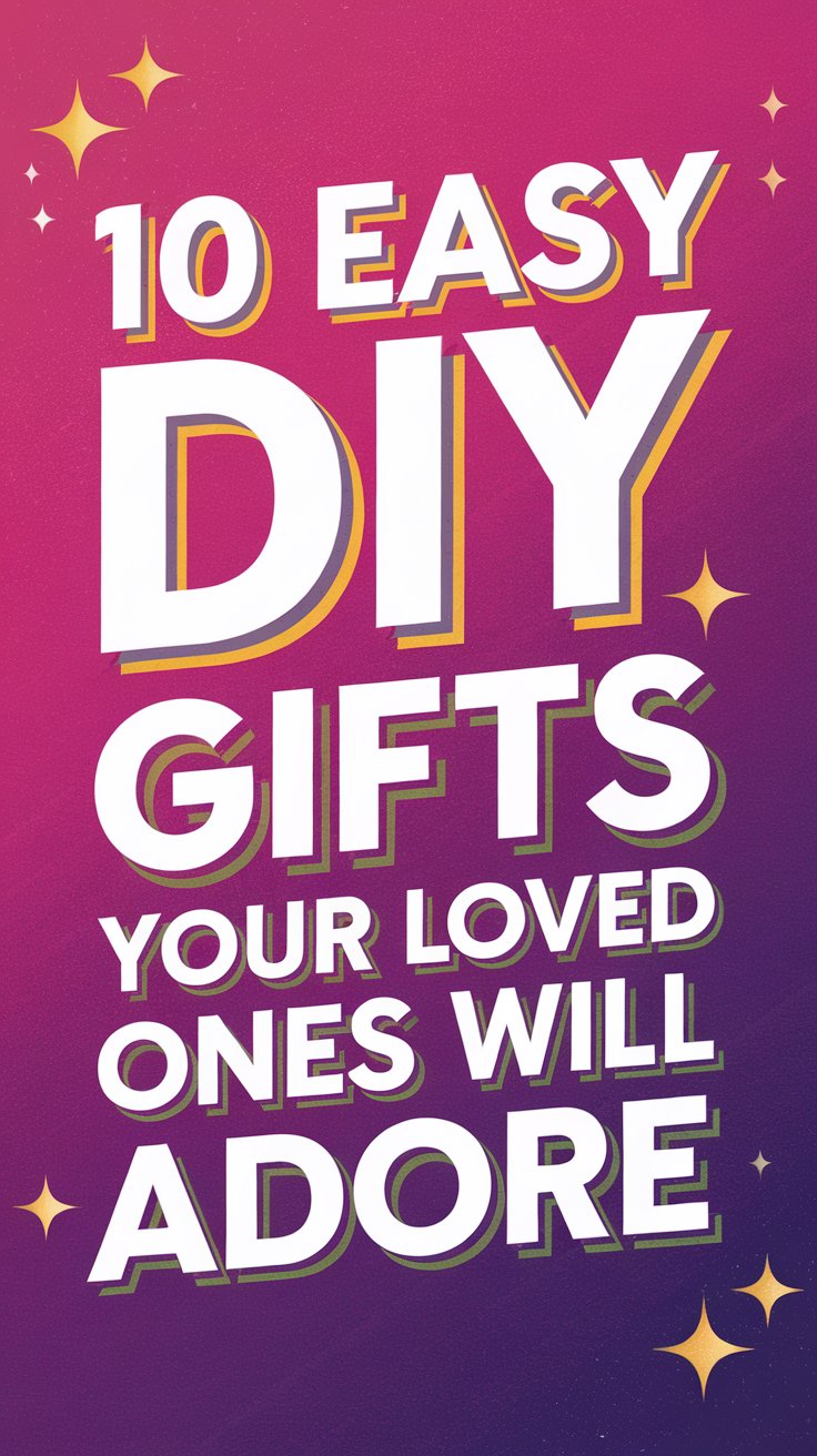10 Easy DIY Gifts Your Loved Ones Will Adore